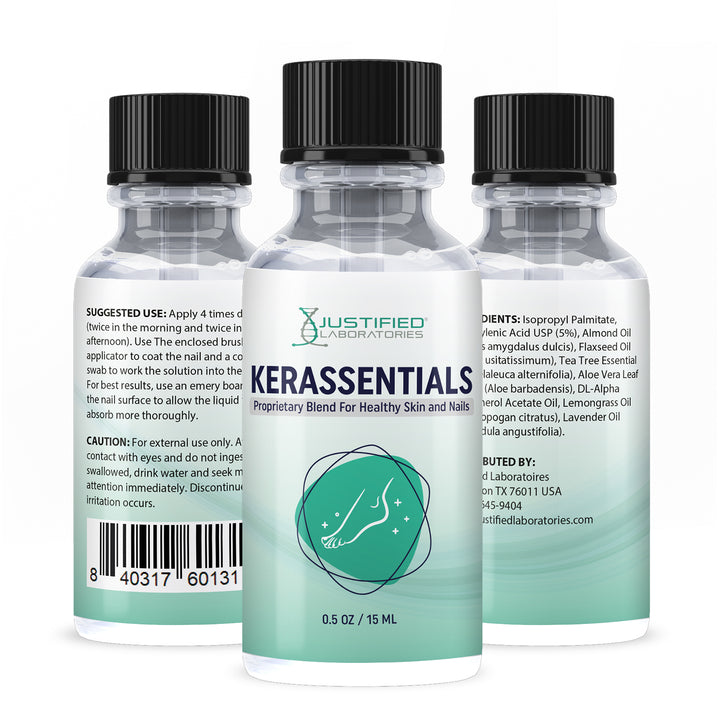 All sides of Kerassentials Nail Serum