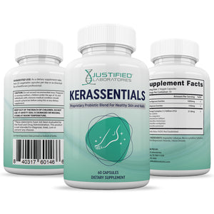 All sides of bottle of the Kerassentials 1.5 Billion CFU Pills