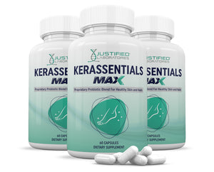 3 bottles of 3 X Stronger Kerassentials Max 40 Billion CFU Pills