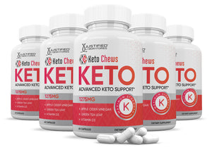 5 bottles of Keto Chews Keto ACV Pills 1275MG