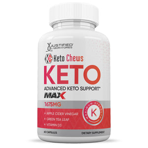 Front facing image of Keto Chews ACV Max Pills 1675MG