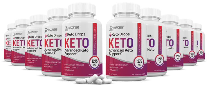 10 bottles of Keto Drops Keto ACV Pills 1275MG