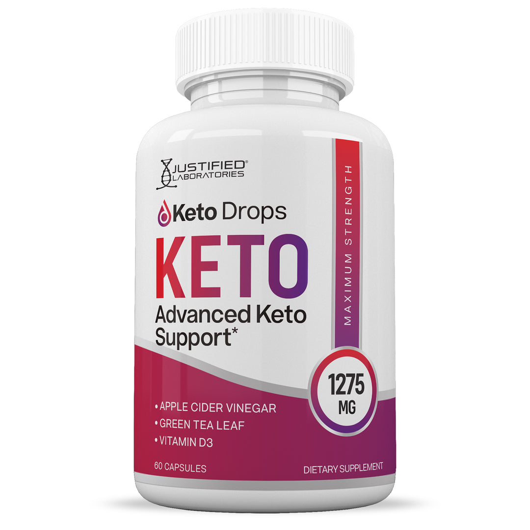 front of Keto Drops Keto ACV Pills 1275MG