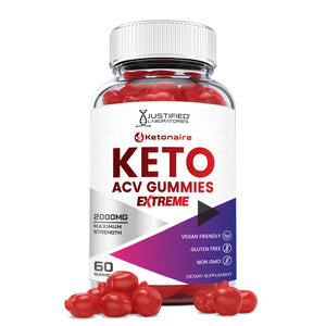 1 bottle of 2 x Stronger Extreme Ketonaire Keto ACV Gummies 2000mg