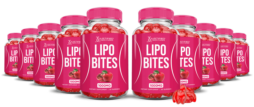 10 Bottles Lipo Bites ACV Gummies 1000MG
