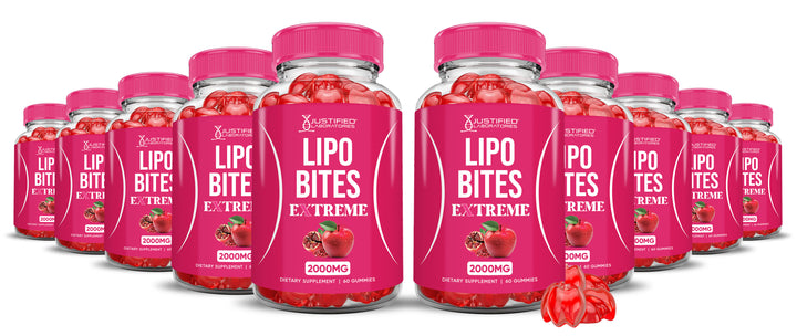 10 Bottles Lipo Bites ACV Gummies Extreme