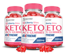 Charger l&#39;image dans la galerie, 3 bottles Liberty Bites Keto ACV Gummies Extreme 2000mg