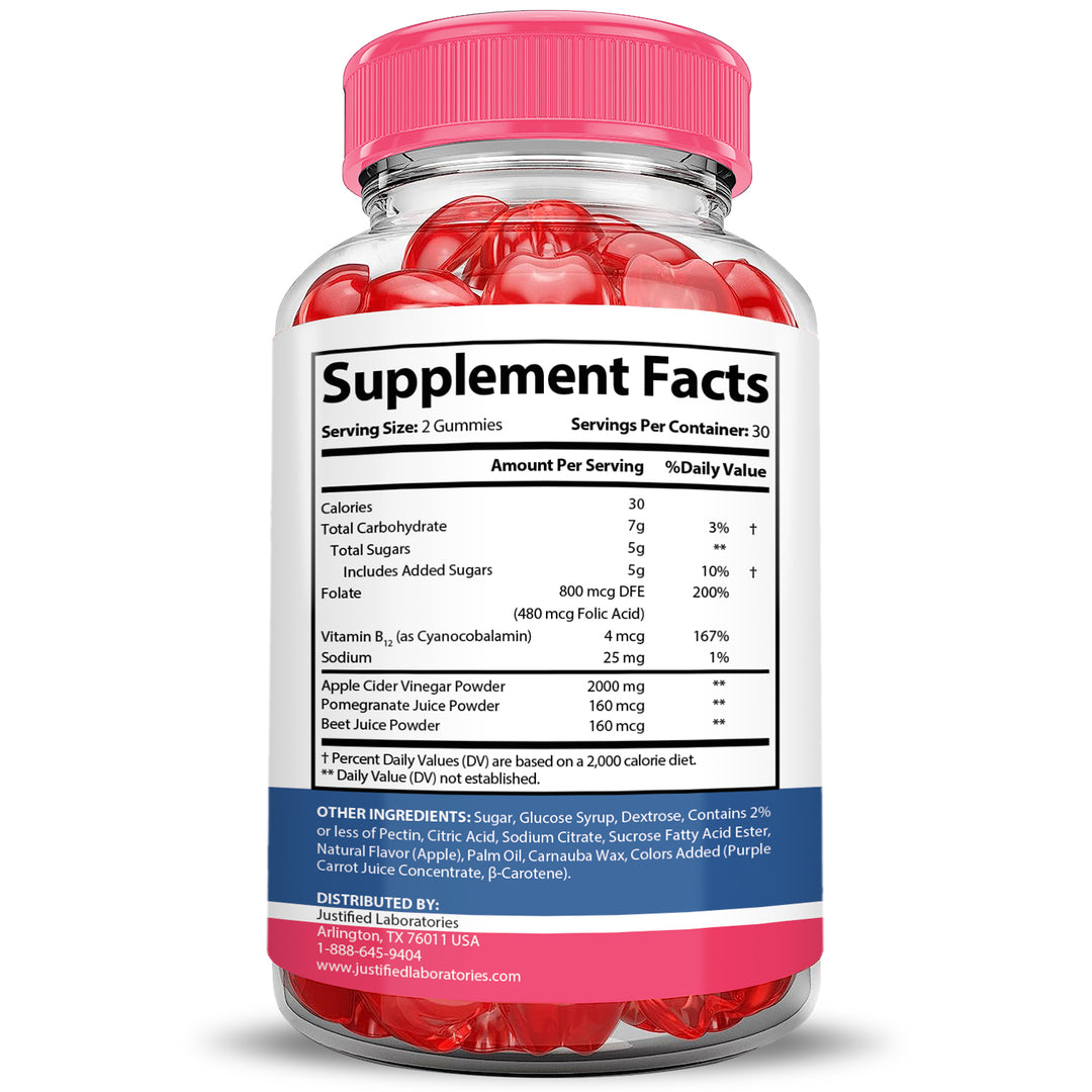 Supplement  Facts of Ultra Quick Keto ACV Gummies 1000MG
