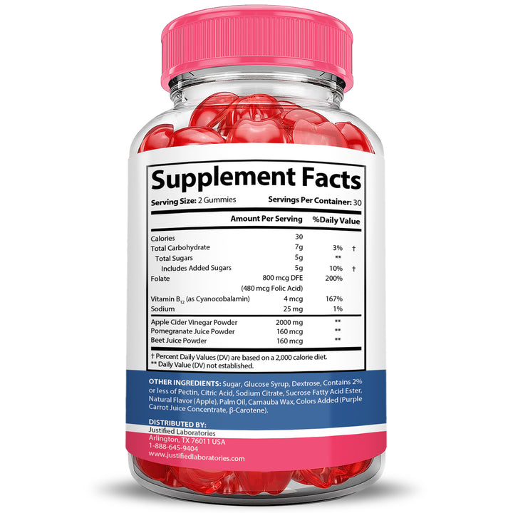 Supplement  Facts of Ultra Quick Keto ACV Gummies 1000MG
