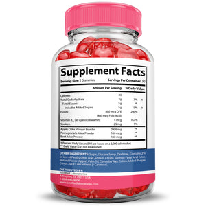 Supplement  Facts of Ultra Quick Keto ACV Gummies 1000MG
