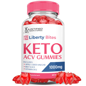 1 bottle Liberty Bites Keto ACV Gummies 1000MG