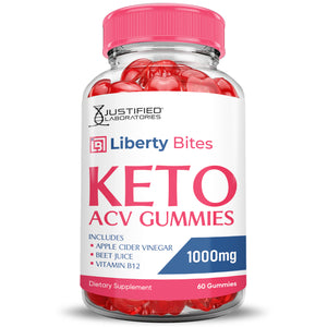 Front of  Liberty Bites Keto ACV Gummies 1000MG