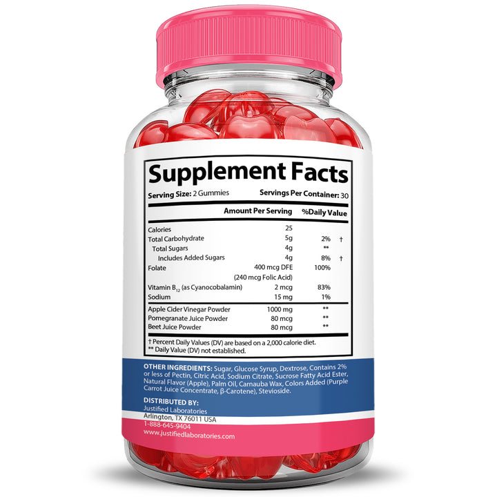 Supplement  Facts of Liberty Bites Keto ACV Gummies 1000MG