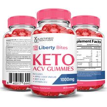 Afbeelding in Gallery-weergave laden, 3 Sided of Bottle of Liberty Bites Keto ACV Gummies 1000MG