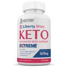 Load image into Gallery viewer, Front of Liberty Bites Keto ACV Extreme Pills 1675MG