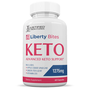 Front of Liberty Bites Keto ACV Pills 1275MG