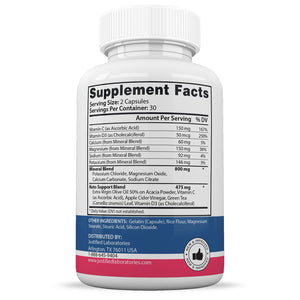 Supplement Facts of Liberty Bites Keto ACV Pills 1275MG