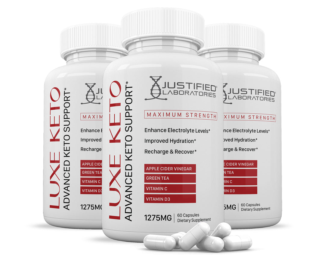 3 bottles of Luxe Keto ACV Pills 1275MG'
