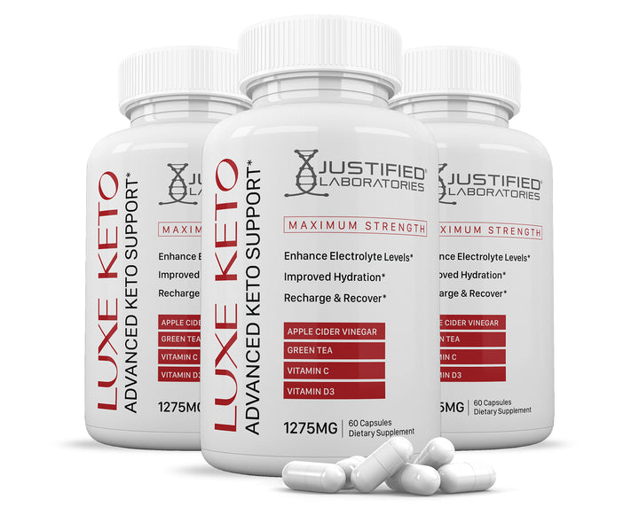3 bottles of Luxe Keto ACV Pills 1275MG'