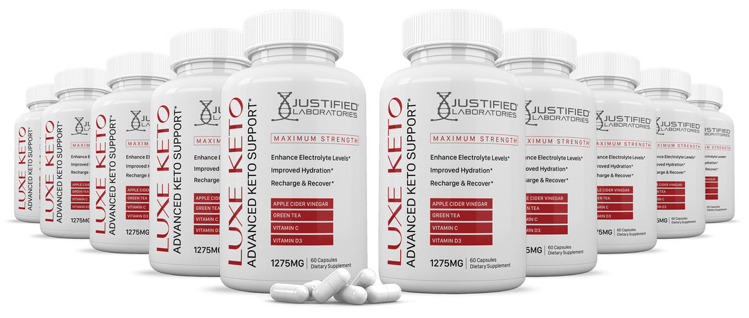 10 bottles of Luxe Keto ACV Pills 1275MG