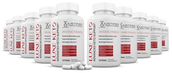 10 bottles of Luxe Keto ACV Pills 1275MG