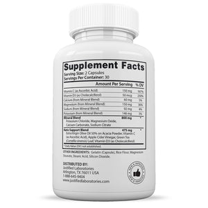 Supplement Facts of Luxe Keto ACV Pills 1275MG