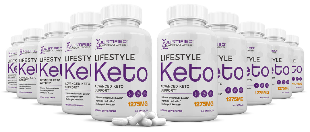 10 Bottles of Lifestyle Keto ACV Pills 1275MG