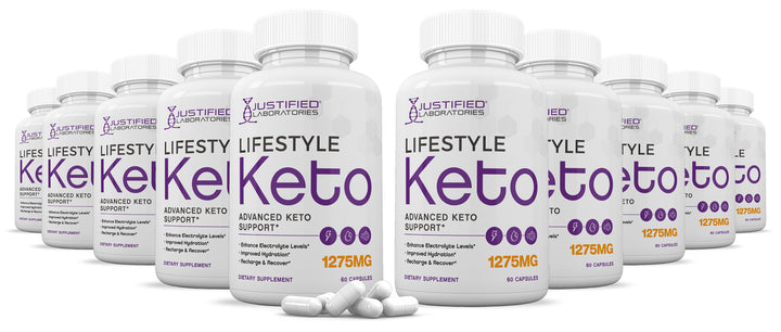 10 Bottles of Lifestyle Keto ACV Pills 1275MG