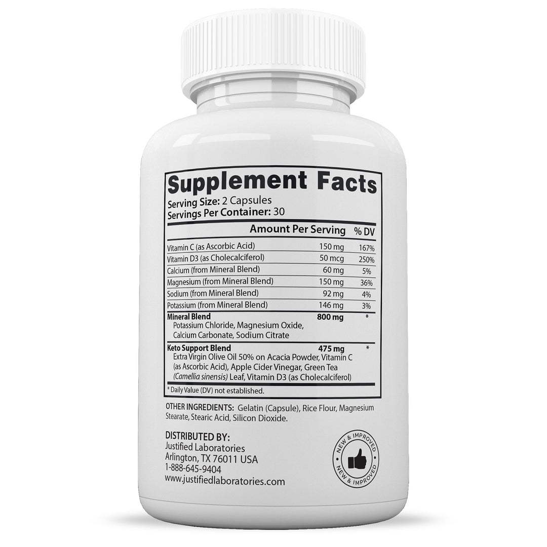 Supplement Facts of Lifestyle Keto ACV Pills 1275MG