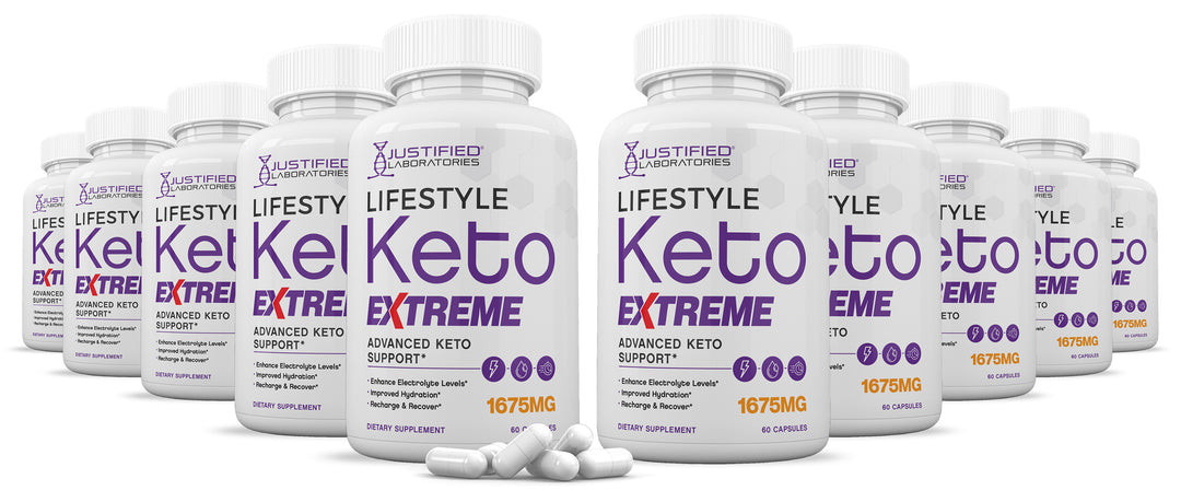 10 Bottles of Lifestyle Keto ACV Extreme Pills 1675MG