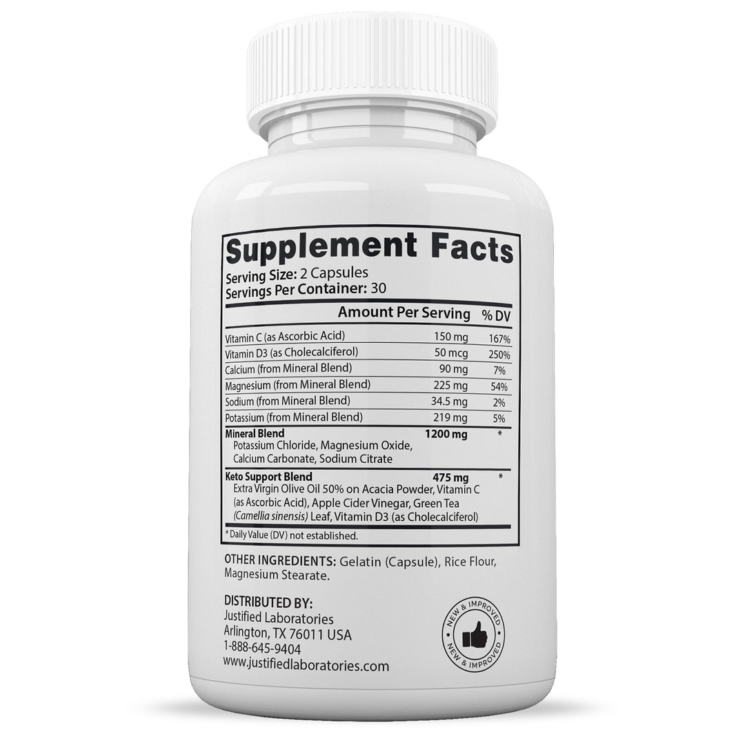 Supplement Facts of Lifestyle Keto ACV Extreme Pills 1675MG