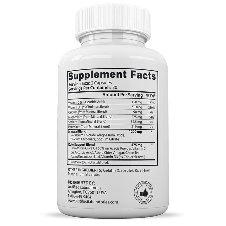 Supplement Facts of Lifestyle Keto ACV Extreme Pills 1675MG