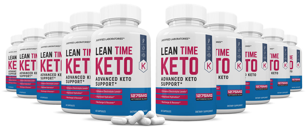 10 Bottles of Lean Time Keto ACV Pills 1275MG