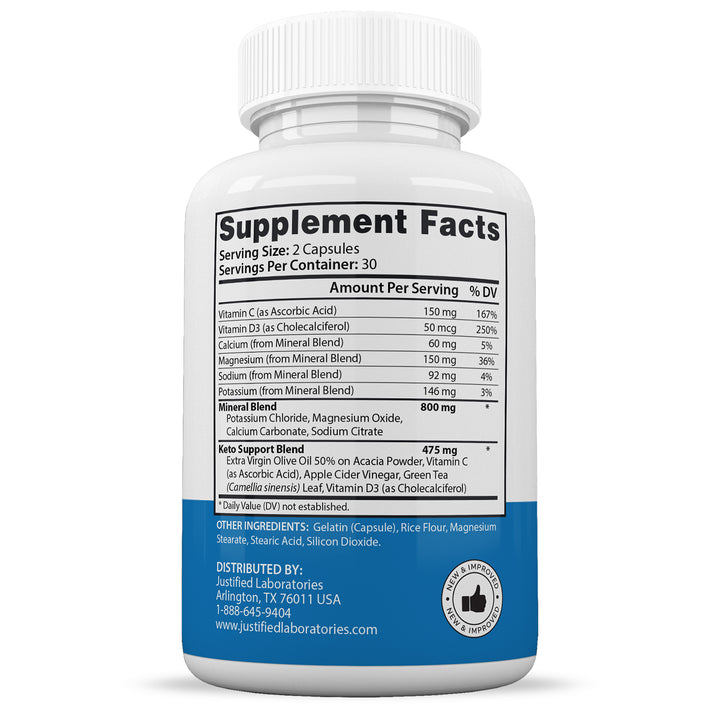 Supplement Facts of Lean Time Keto ACV Pills 1275MG