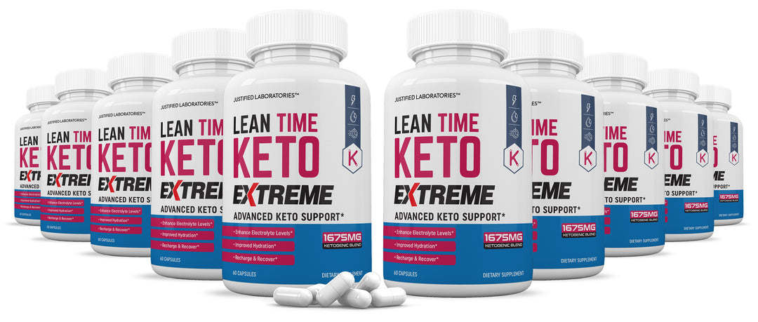 10 Bottles of Lean Time Keto ACV Extreme Pills 1675MG
