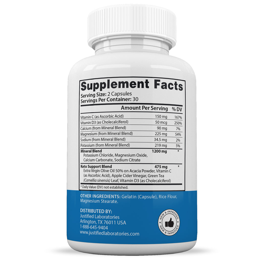 Supplement Facts of Lean Time Keto ACV Extreme Pills 1675MG