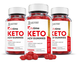 3 bottles of Lifetime Keto ACV Gummies