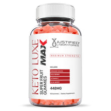 Load image into Gallery viewer, Front facing image of Luxe Keto Max Gummies