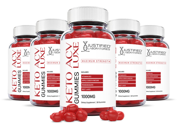 5 bottles of Luxe Keto ACV Gummies