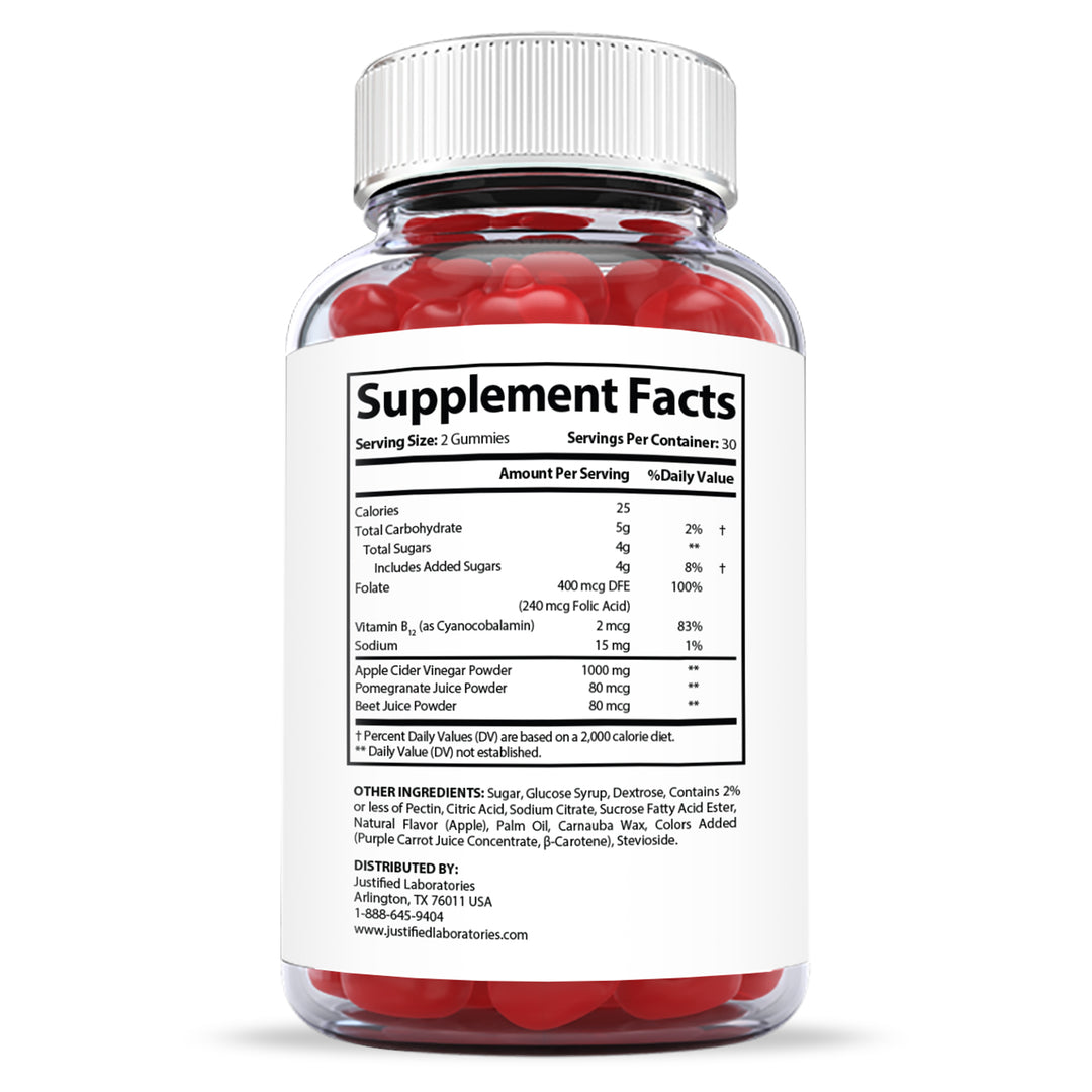 Supplement Facts of Luxe Keto ACV Gummies