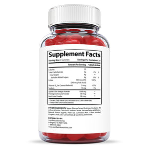 Supplement Facts of Luxe Keto ACV Gummies
