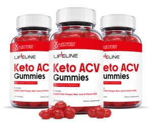 3 bottles Lifeline Keto ACV Gummies