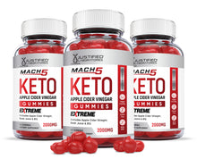 Load image into Gallery viewer, 3 bottles of 2 x Stronger Mach 5 Extreme Keto ACV Gummies 2000mg