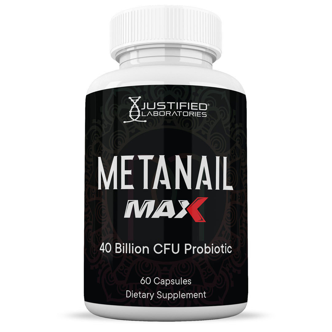 Front facing image of 3 X Stronger Metanail Max 40 Billion CFU Pills