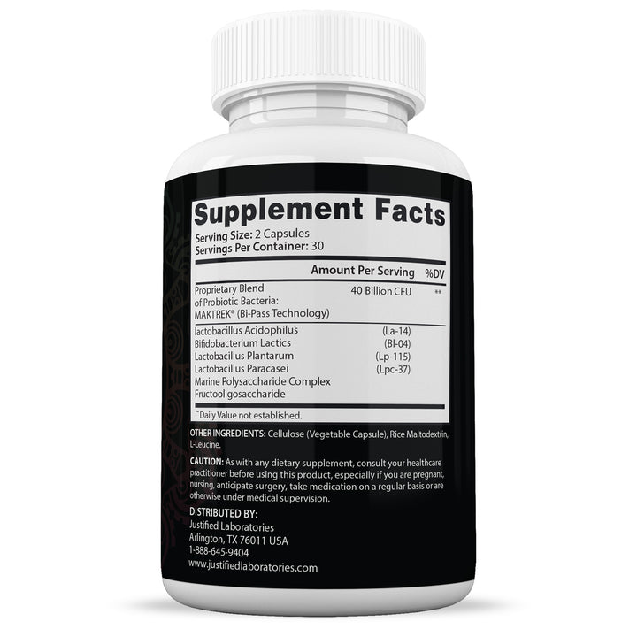 Supplement Facts of 3 X Stronger Metanail Max 40 Billion CFU Pills