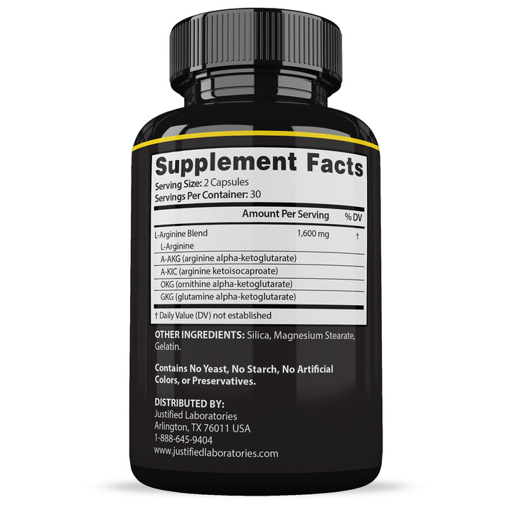 Supplement facts of Maasalong Max Men’s Health Supplement 1600MG