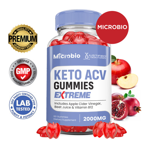 2 x Stronger Microbio Keto ACV Gummies Extreme 2000mg