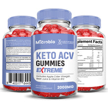 Load image into Gallery viewer, 3 Sided of Bottle of Microbio Keto ACV Gummies Extreme 2000mg