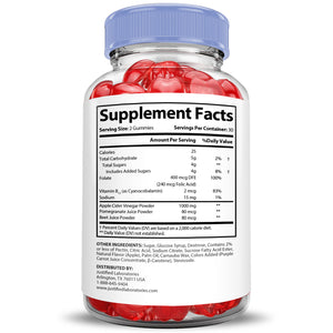 Supplement  Facts of Microbio Keto ACV Gummies 1000MG