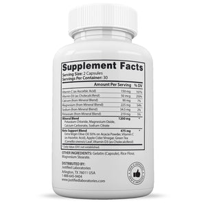 Supplement facts of Microbio Keto ACV Extreme Pills 1675MG